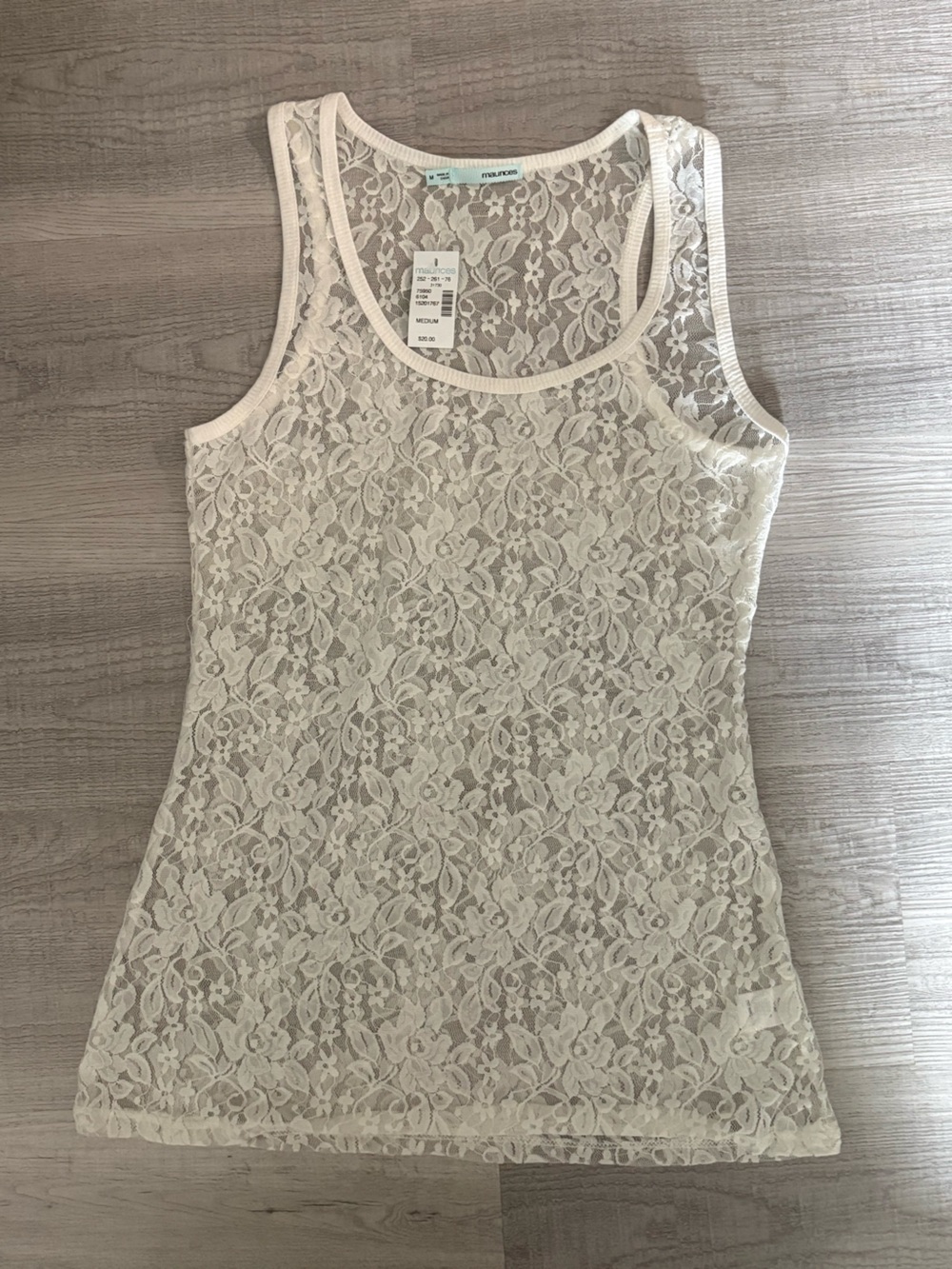 Maurice’s Cream Lace Tank Top